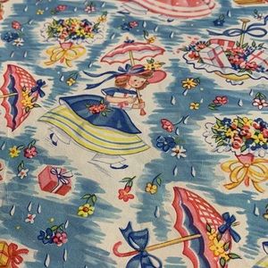 2PC Antique Umbrellas and Rain Party Giftwrap